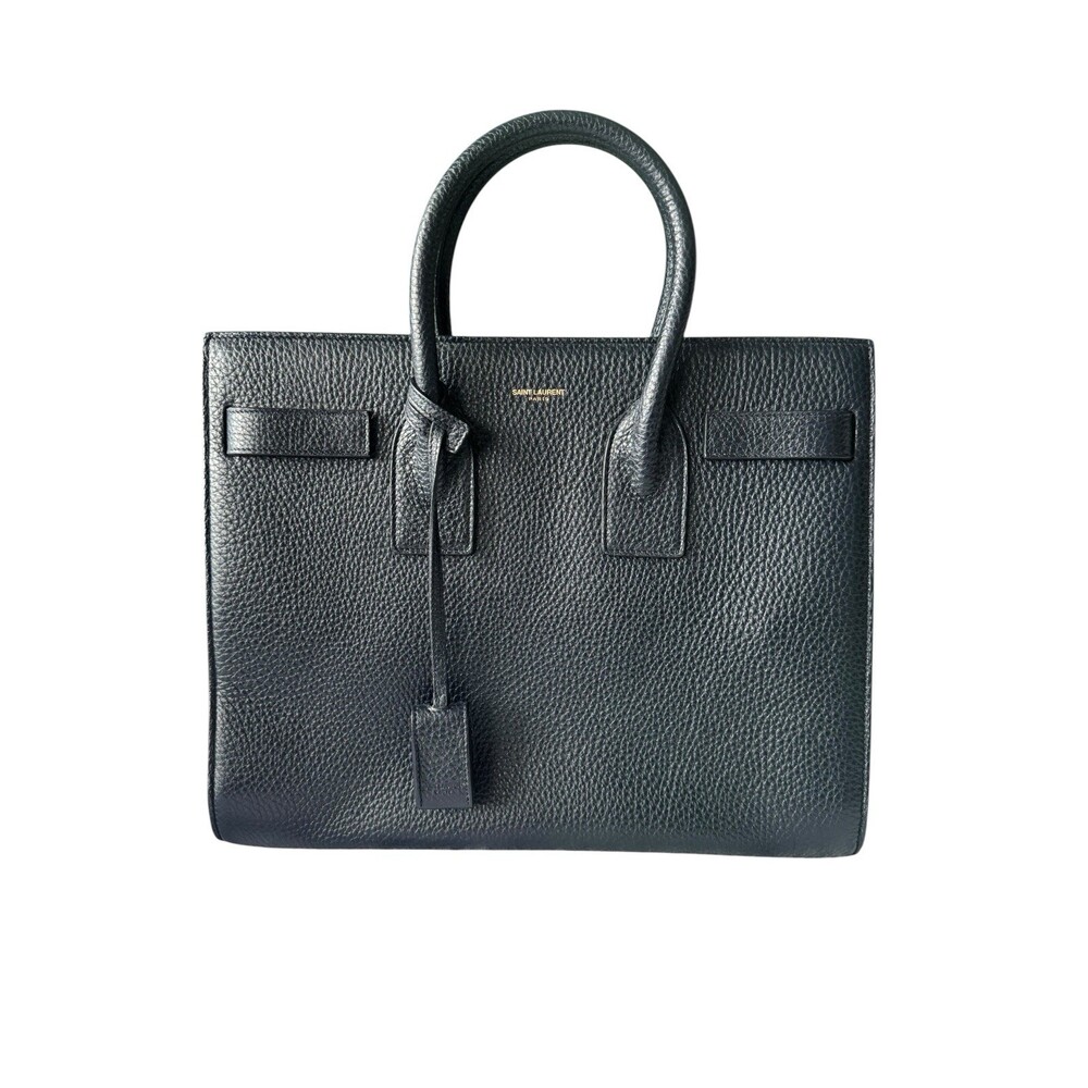 Saint Laurent Marine Blue Grained leather Sac De Jour Small handbag bag - Picture 2 of 16